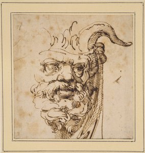 Un masque sylvain - Agostino Carracci
